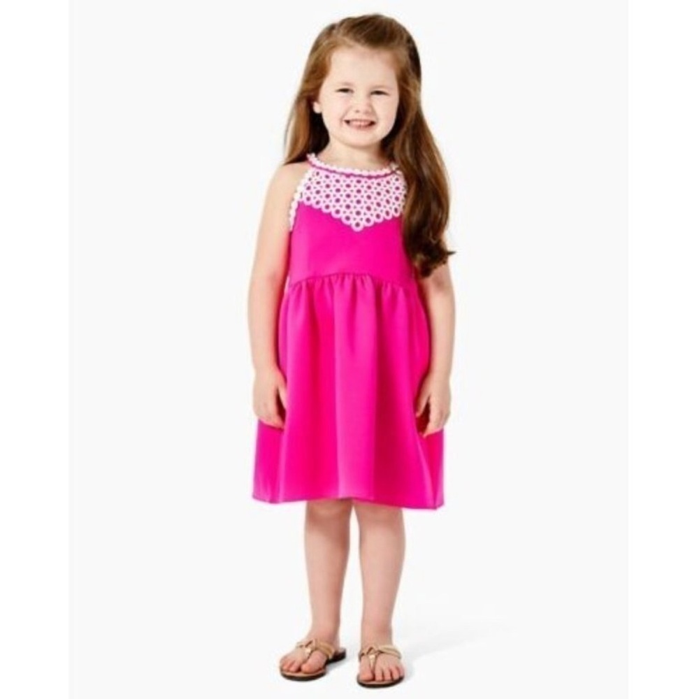 Lilly Pulitzer Girls Hot Pink Kinley Dress Size 8